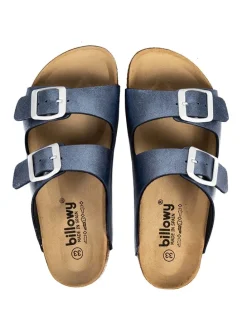 Pantoletten in Hellblau