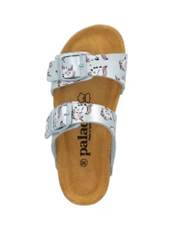 Pantoletten in Hellblau Metallic Unicorn