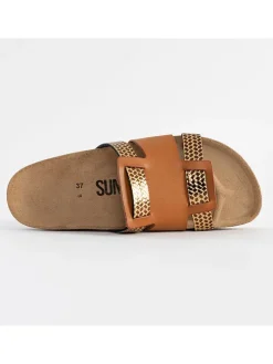 Pantoletten in Hellbraun