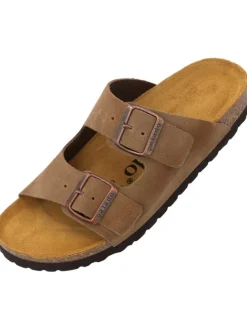 Pantoletten in hellbraun