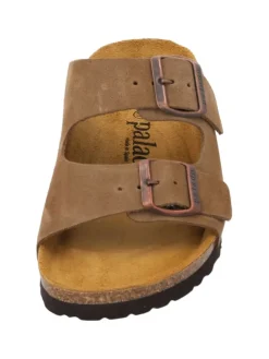 Pantoletten in hellbraun