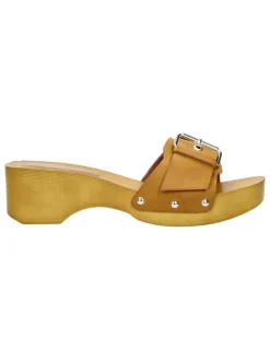 Pantoletten in Hellbraun