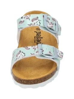 Pantoletten in Hellgrün Metallic Unicorn