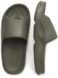 Pantoletten in Khaki