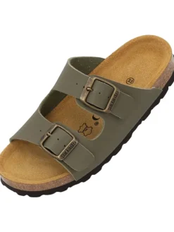 Pantoletten in khaki