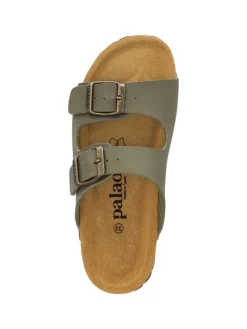 Pantoletten in khaki