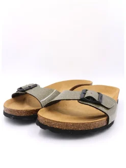 Pantoletten in Khaki