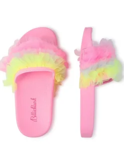 Pantoletten in Rosa/ Gelb