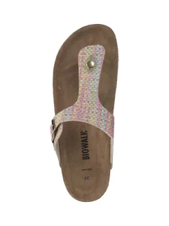 Pantoletten in rose multi