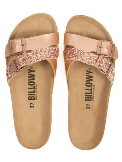 Pantoletten in Rosegold