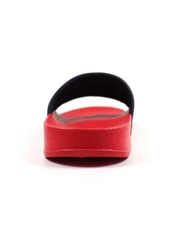 Pantoletten in Rot/ Dunkelblau