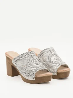 Pantoletten in Silber