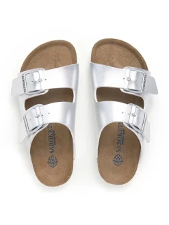 Pantoletten in Silber