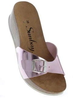 Pantoletten "Lotus" in Rosa