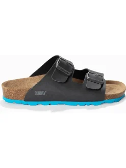 Pantoletten "Trefle" in Anthrazit