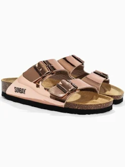 Pantoletten "Trefle" in Roségold