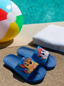Paw Patrol Badelatschen Chase und Marshall Badeschlappen Badesandalen in blau