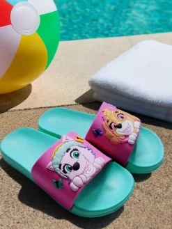 Paw Patrol Badelatschen Skye und Everest Badeschlappen Badesandalen in türkis