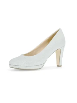 Plateau Pumps in silber