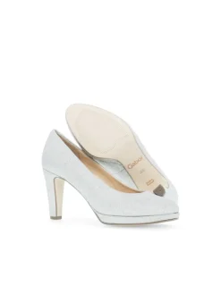 Plateau Pumps in silber