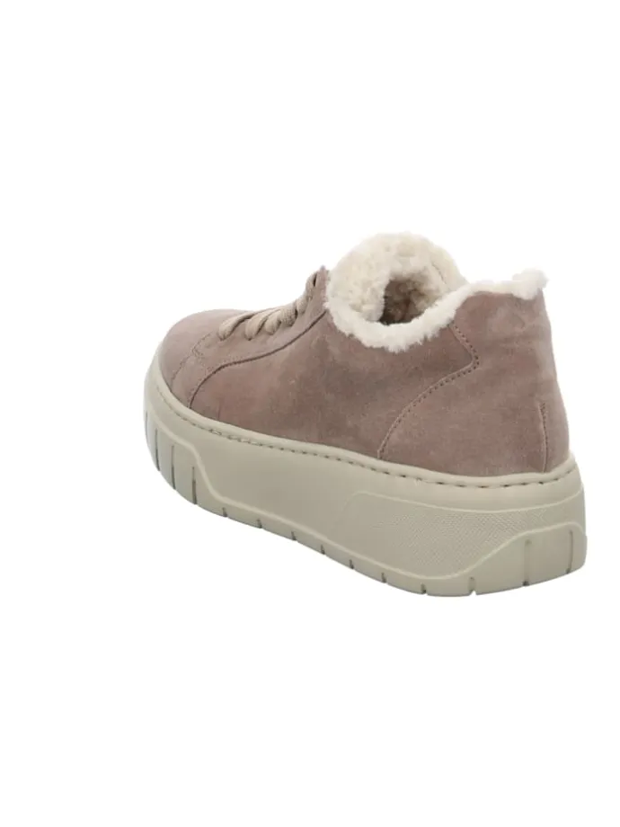 Plateau Schnürschuhe in Beige