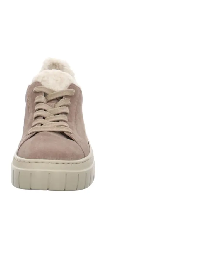 Plateau Schnürschuhe in Beige