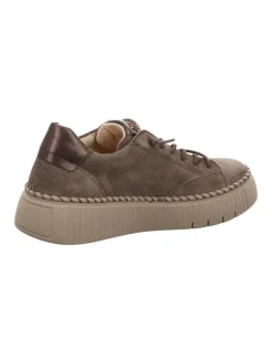 Plateau Schnürschuhe in Braun