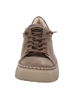 Plateau Schnürschuhe in Braun