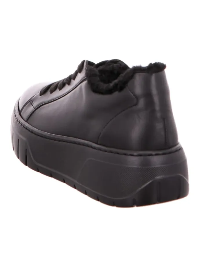 Plateau Schnürschuhe in Schwarz