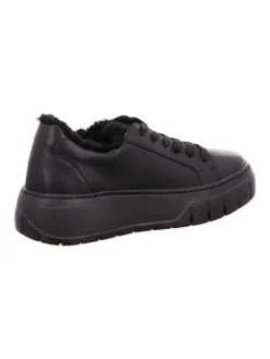 Plateau Schnürschuhe in Schwarz