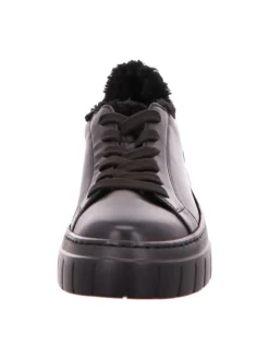 Plateau Schnürschuhe in Schwarz