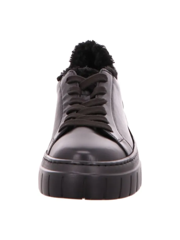 Plateau Schnürschuhe in Schwarz