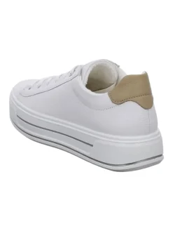 Plateau Schnürschuhe in Weiß