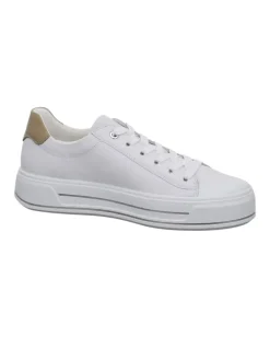 Plateau Schnürschuhe in Weiß