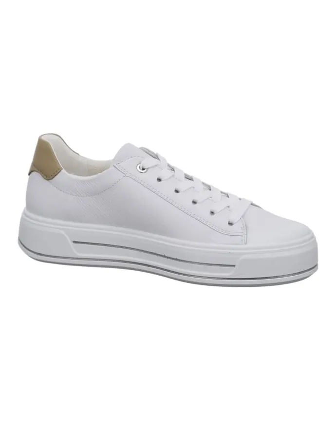 Plateau Schnürschuhe in Weiß