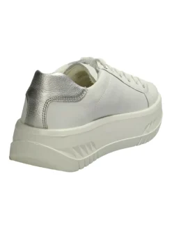 Plateau Schnürschuhe in Weiß