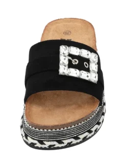 Plateau-Pantoletten in BLACK