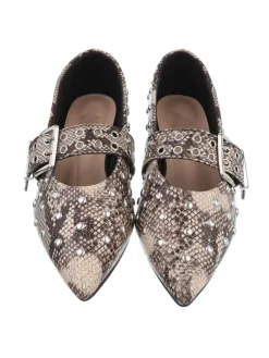 Pump in Beige und Braun