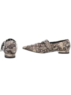 Pump in Beige und Braun