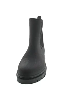 Rain Boot Ankle Elastic Gummistiefel Schwarz