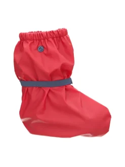 Regenfüßlinge mit Fleece-Futter in Rot