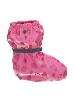 Regenfüßlinge mit Fleece-Futter Herzchen in Pink