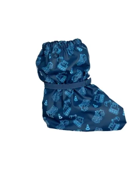 Regenfüßlinge mit Fleece-Futter Baustelle in Marine