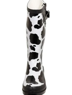 Regenstiefel KUH in schwarz/weiß