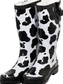 Regenstiefel KUH in schwarz/weiß