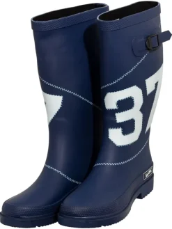 Regenstiefel Simone in dunkelblau/weiß