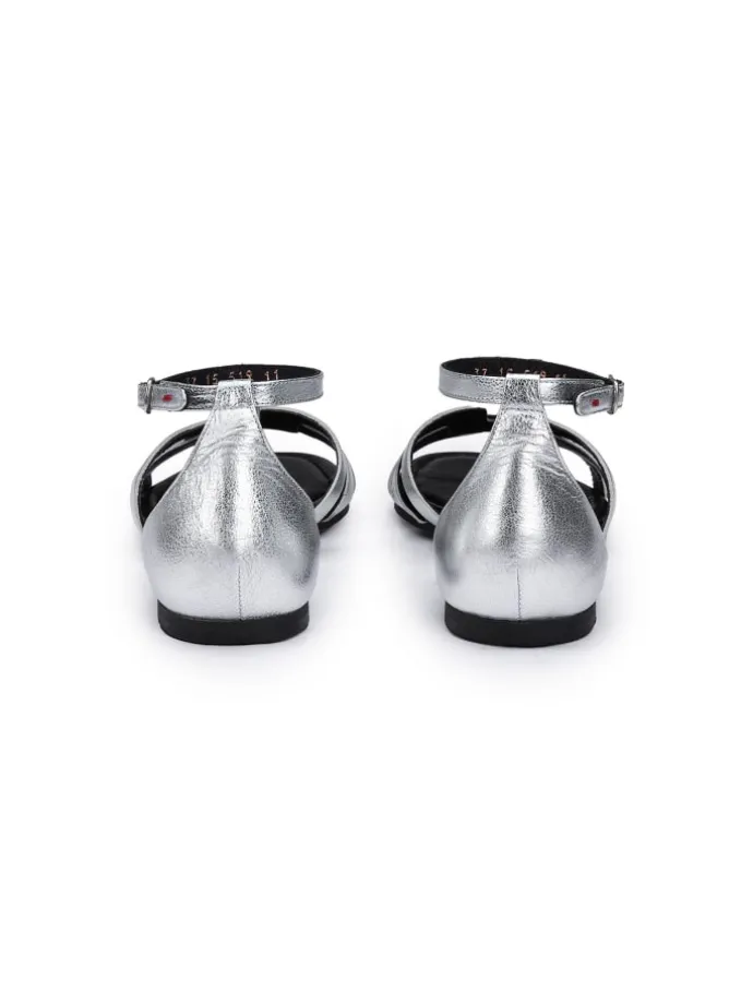 Riemchensandale Hochwertige Sandale in silber