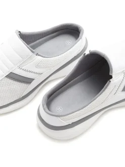 Sabot in weiß / hellgrau