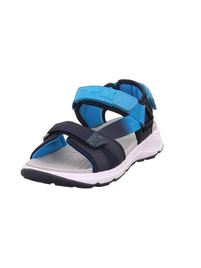 Sandale "Criss cross" in Dunkelblau/ Hellblau