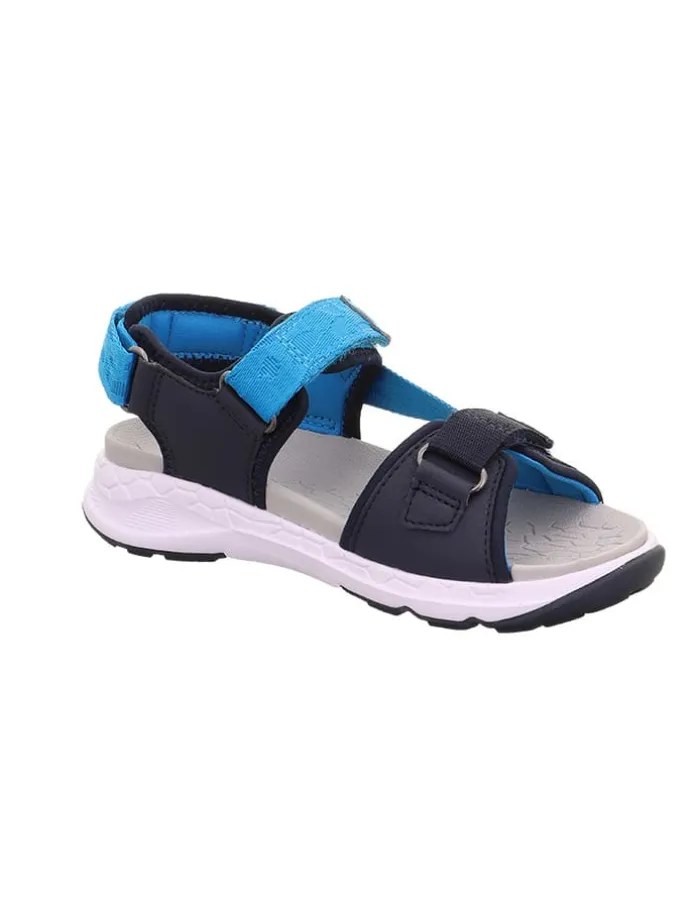 Sandale "Criss cross" in Dunkelblau/ Hellblau